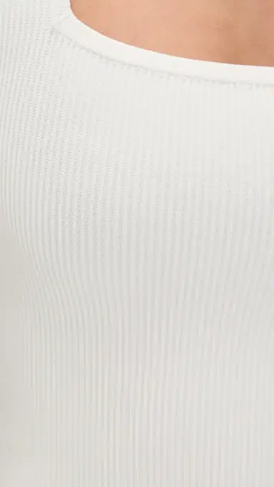 DL1961 Square Neck Instasculpt Rib Top White | Thumbnail 6 DL1961 Square Neck Instasculpt Rib Top White | Thumbnail 6