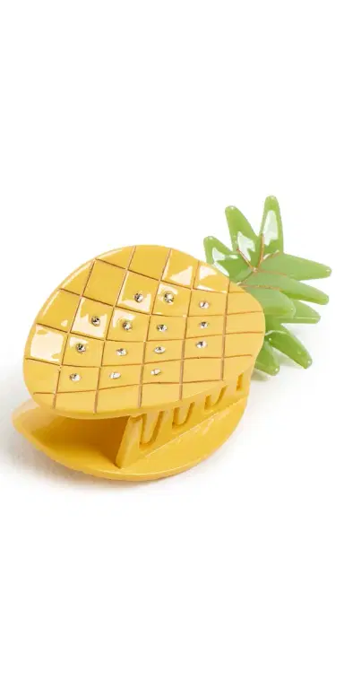 By Adina Eden Rhinestone Accented Pineapple Claw Clip | Thumbnail 1