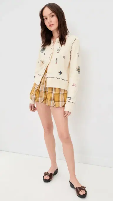 Sea Claira Emb Knit Cardigan Cream | Thumbnail 5