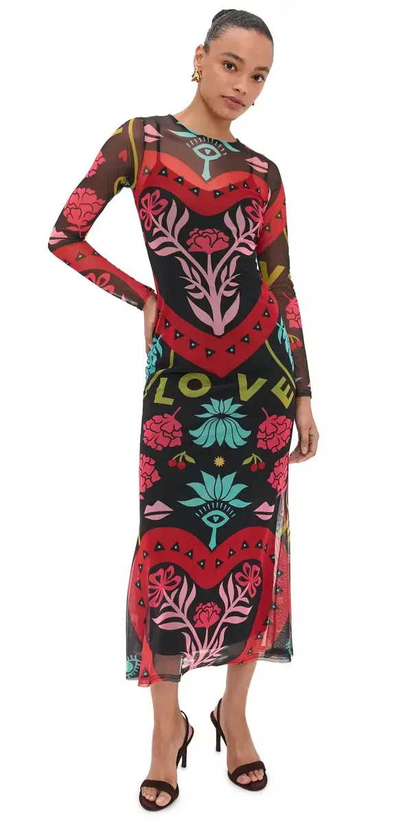 Amara Mesh Dress Black