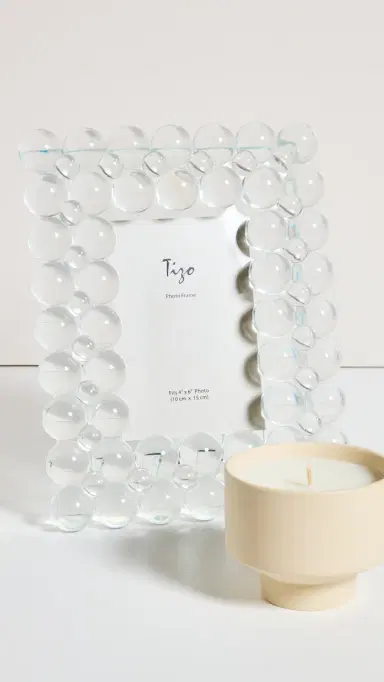 Tizo Design Clear Crystal Frame Multi Bubbles 4x6 | Thumbnail 3