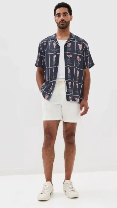 Marine Layer aturday Beach Shorts 6 White | Thumbnail 5