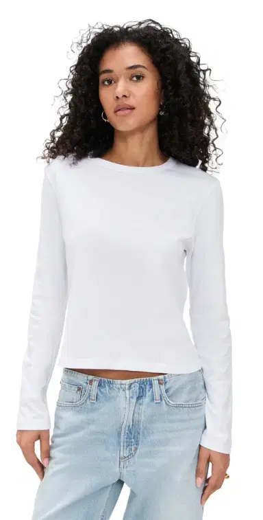 Leset Margo Long Sleeve Top White | Thumbnail 1 Leset Margo Long Sleeve Top White | Thumbnail 1