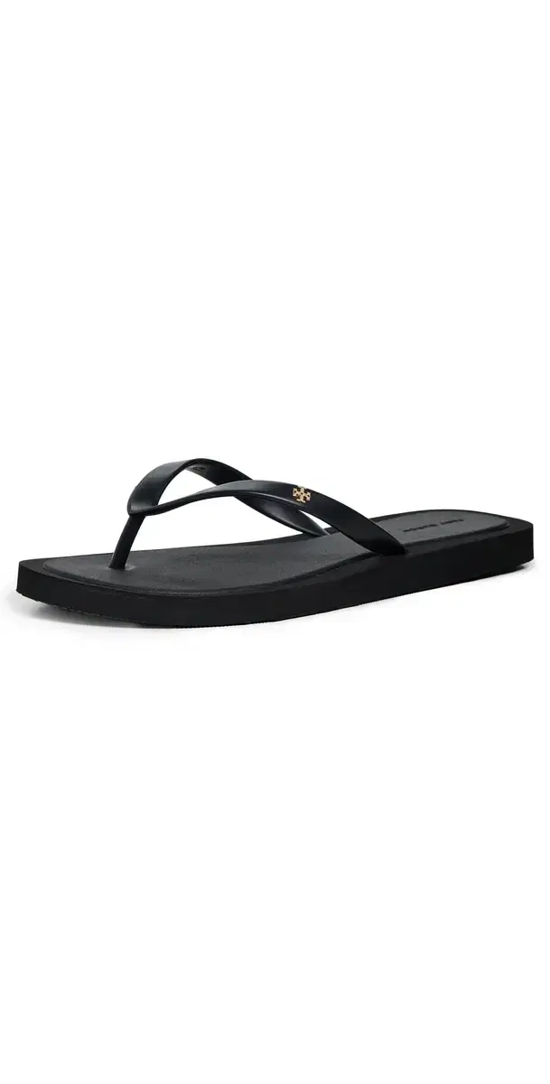 Tory Burch Kira Padded Flip Flops Perfect Black/Gold
