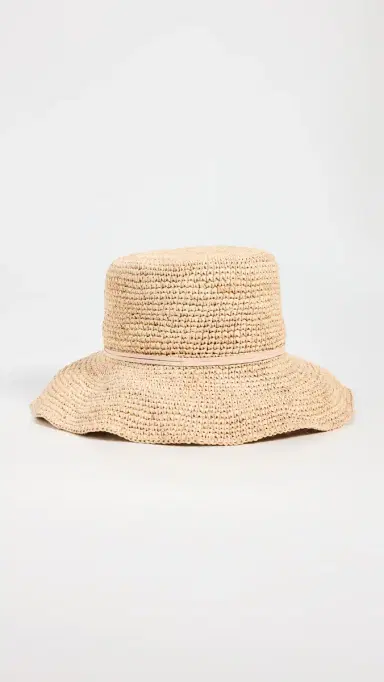 Hat Attack Betty Crochet Bucket Hat Natural/Tan One Size | Thumbnail 2