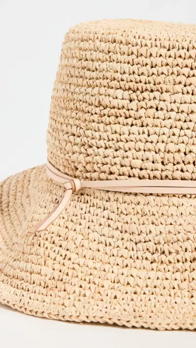 Hat Attack Betty Crochet Bucket Hat Natural/Tan One Size | Thumbnail 4