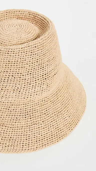 JANESSA LEONE Felix traw Bucket Hat Natural | Thumbnail 3