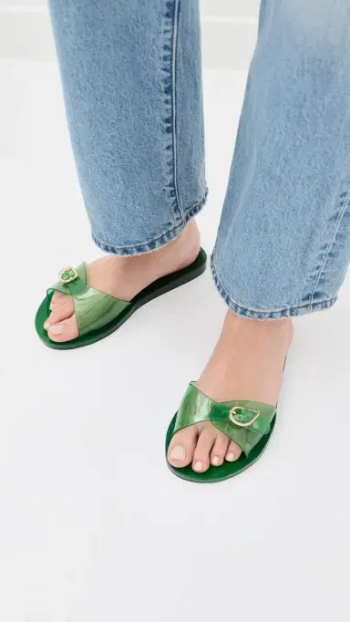 Ancient Greek Sandals Filia Jelly Slides Green | Thumbnail 3 Ancient Greek Sandals Filia Jelly Slides Green | Thumbnail 3