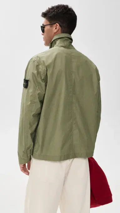 Stone Island Canvas Coach Jacket ilitary Green | Thumbnail 3 Stone Island Canvas Coach Jacket ilitary Green | Thumbnail 3