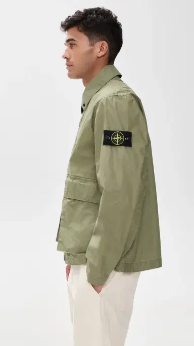 Stone Island Canvas Coach Jacket ilitary Green | Thumbnail 4 Stone Island Canvas Coach Jacket ilitary Green | Thumbnail 4