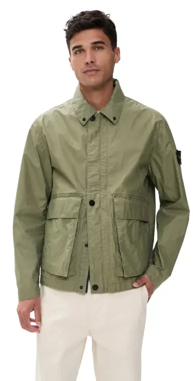 Stone Island Canvas Coach Jacket ilitary Green | Thumbnail 1 Stone Island Canvas Coach Jacket ilitary Green | Thumbnail 1