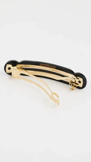 Alexandre de Paris Swarovski Pearl Barrette Black One Size | Thumbnail 4