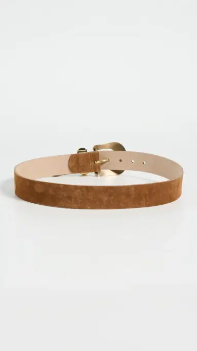 L'AGENCE Otera Wide uede Belt Cognac uede | Thumbnail 4