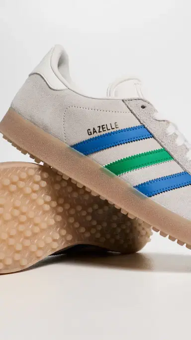 Adidas Golf Gazelle Spikeless Golf Shoes Chalk White/Green/Bluebird 8 | Thumbnail 5