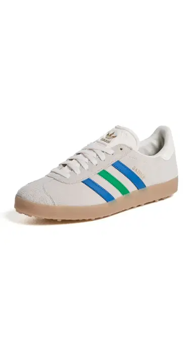 Adidas Golf Gazelle Spikeless Golf Shoes Chalk White/Green/Bluebird 8 | Thumbnail 6