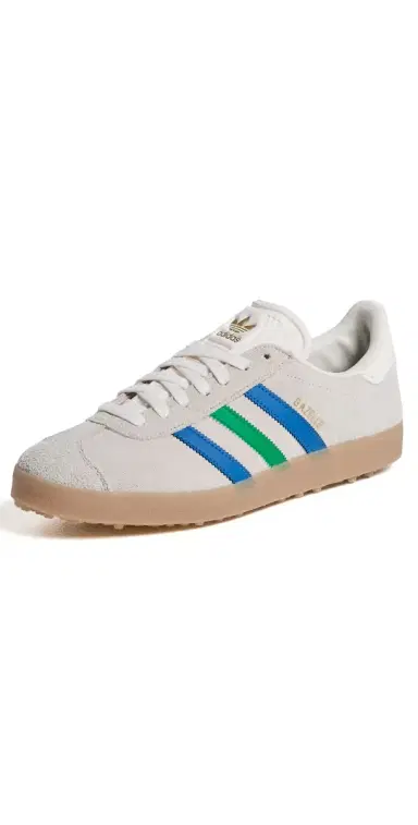 Adidas Golf Gazelle Spikeless Golf Shoes Chalk White/Green/Bluebird 8 | Thumbnail 1