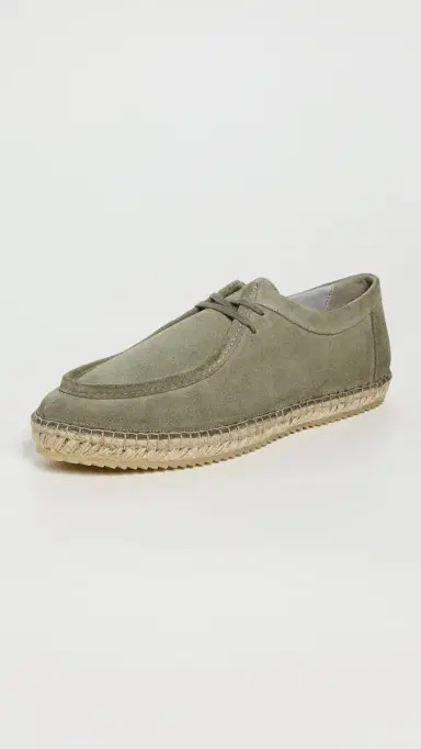 Frescobol Carioca Rodolfo Suede Espadrille Boots Pale Green | Thumbnail 2