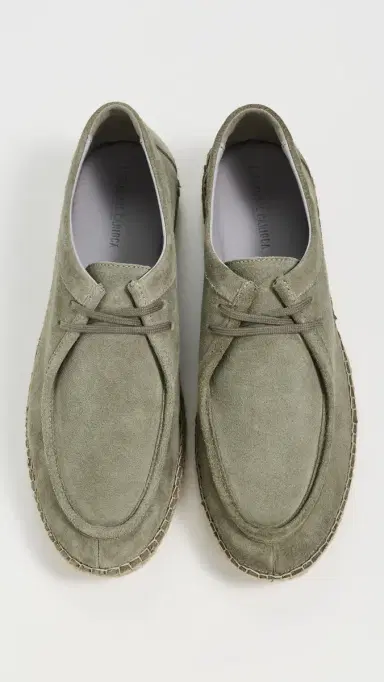 Frescobol Carioca Rodolfo Suede Espadrille Boots Pale Green | Thumbnail 4