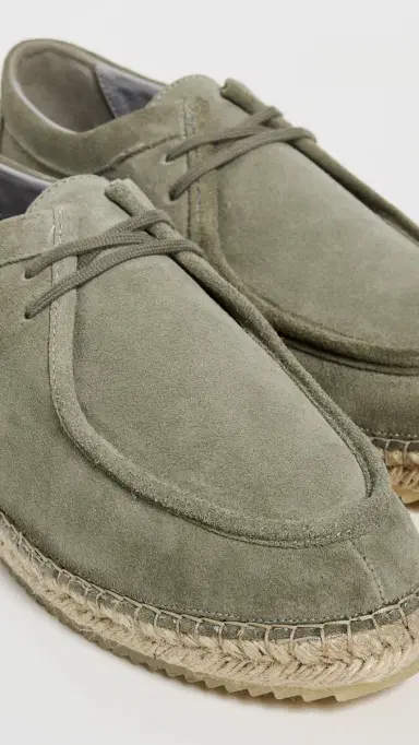 Frescobol Carioca Rodolfo Suede Espadrille Boots Pale Green | Thumbnail 5
