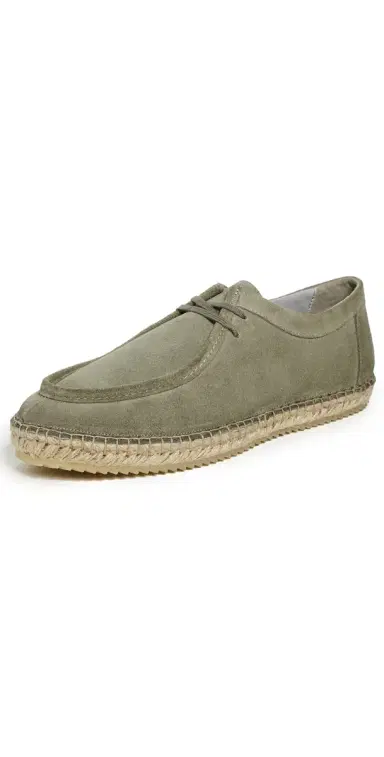 Frescobol Carioca Rodolfo Suede Espadrille Boots Pale Green | Thumbnail 1