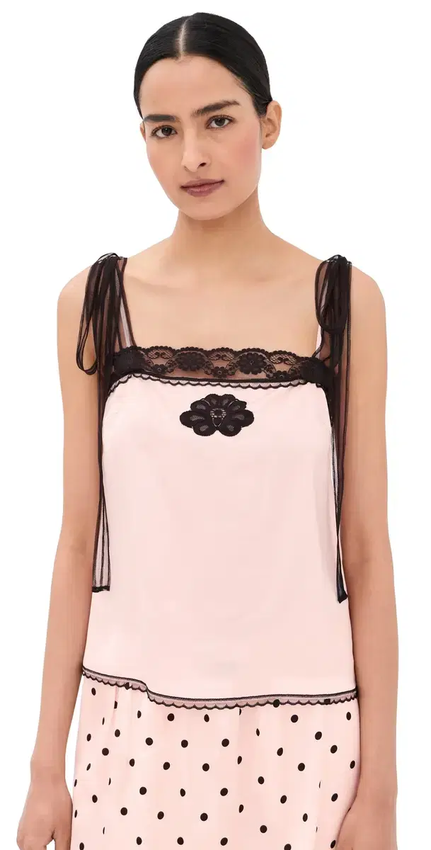 Ribbon trap Top Blush