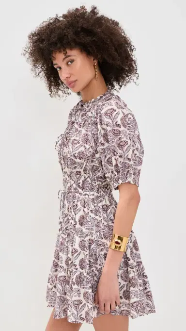 Ulla Johnson Soffia Short Sleeve Mini Dress Meadow | Thumbnail 4