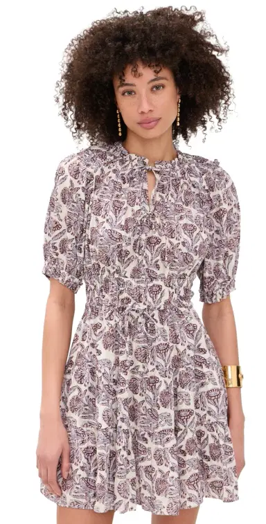 Ulla Johnson Soffia Short Sleeve Mini Dress Meadow | Thumbnail 1
