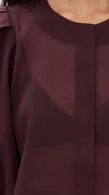 LE BOP Liza Puff Sleeve in Organza Mahogany | Thumbnail 6