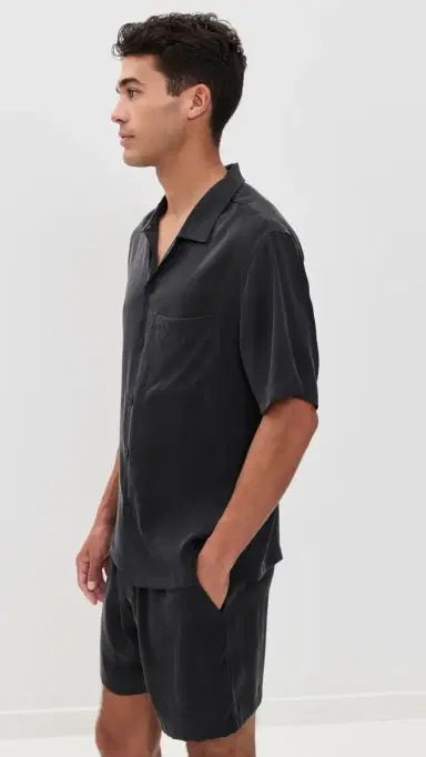 Lunya Washable Silk Button Up Short Set | Thumbnail 4