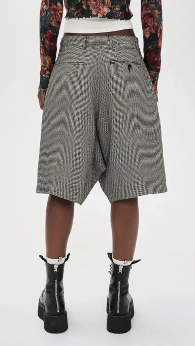 R13 Jumbo Tailored Shorts Black And White Houndstooth 24 | Thumbnail 4 R13 Jumbo Tailored Shorts Black And White Houndstooth 24 | Thumbnail 4