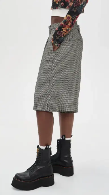 R13 Jumbo Tailored Shorts Black And White Houndstooth 24 | Thumbnail 5 R13 Jumbo Tailored Shorts Black And White Houndstooth 24 | Thumbnail 5
