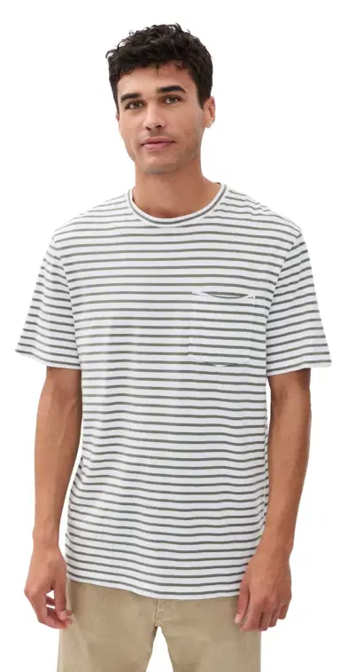 PAIGE Ramirez Tee Vintage Bonsai Stripe | Thumbnail 1