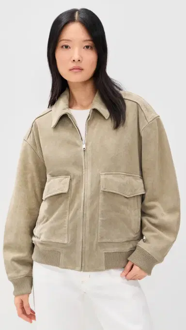 Citizens of Humanity Vivienne Suede Jacket Deep Olive | Thumbnail 2 Citizens of Humanity Vivienne Suede Jacket Deep Olive | Thumbnail 2