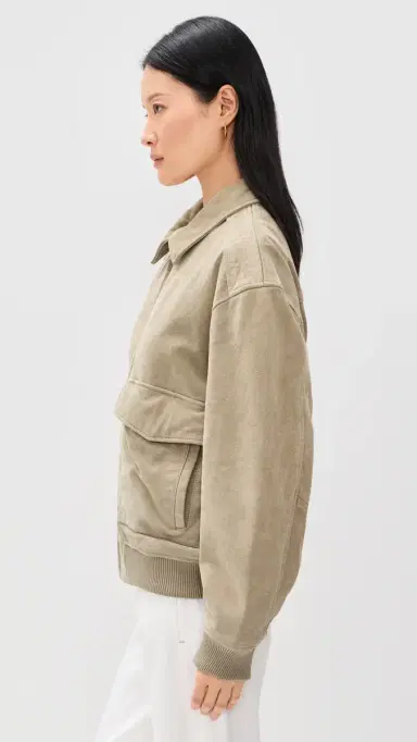 Citizens of Humanity Vivienne Suede Jacket Deep Olive | Thumbnail 4 Citizens of Humanity Vivienne Suede Jacket Deep Olive | Thumbnail 4