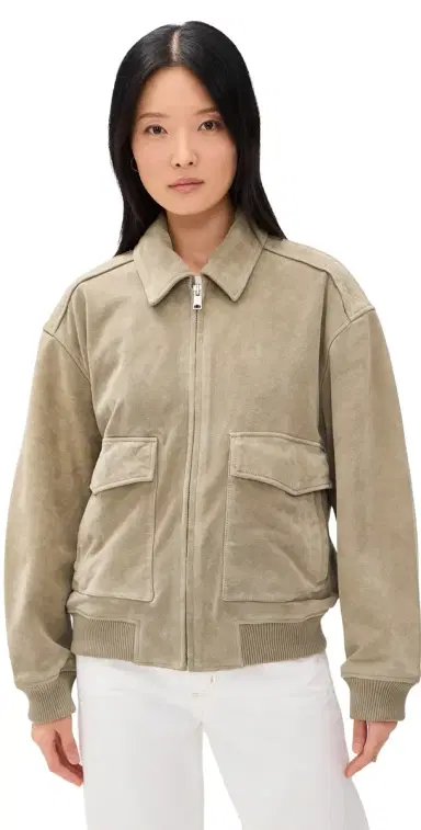 Citizens of Humanity Vivienne Suede Jacket Deep Olive | Thumbnail 1 Citizens of Humanity Vivienne Suede Jacket Deep Olive | Thumbnail 1