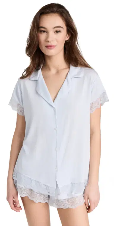 Eberjey Malou Short Pajama et Ice Blue | Thumbnail 1 Eberjey Malou Short Pajama et Ice Blue | Thumbnail 1