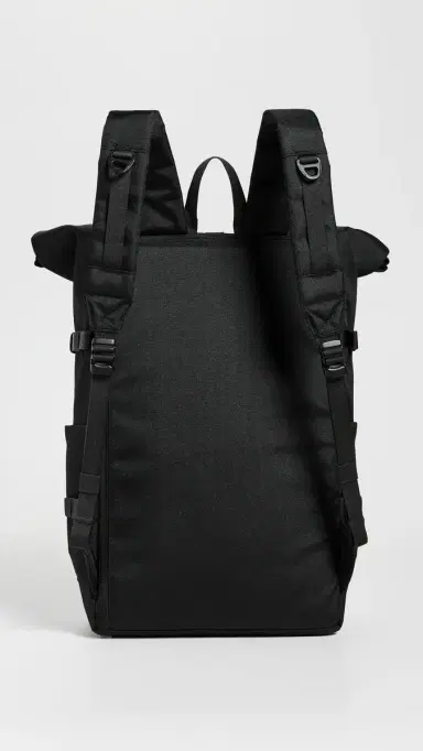 Sandqvist Icon Large Rolltop Backpack Black With Black Leather One Size | Thumbnail 5