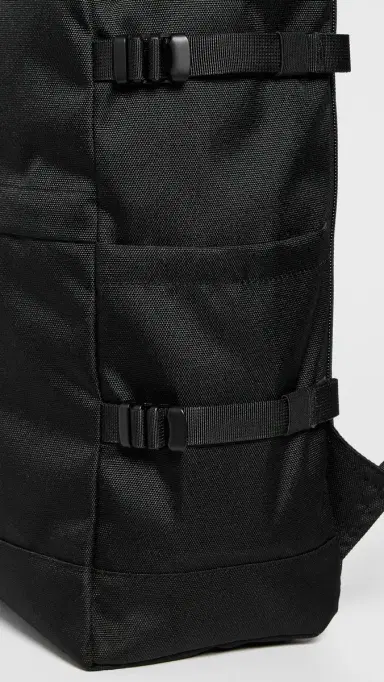 Sandqvist Icon Large Rolltop Backpack Black With Black Leather One Size | Thumbnail 6