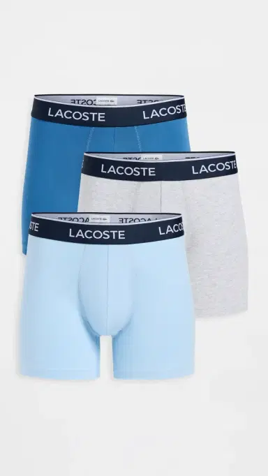 Lacoste Cotton Stretch Jersey Boxer Briefs 3 Pack Multi | Thumbnail 2 Lacoste Cotton Stretch Jersey Boxer Briefs 3 Pack Multi | Thumbnail 2
