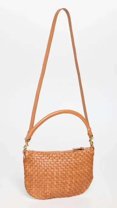 Clare V. Clare V. Petit Moyen Messenger Bag Natural Woven Checker One Size | Thumbnail 4