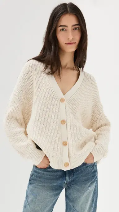 Jenni Kayne Cotton Cocoon Cardigan Ivory S | Thumbnail 2 Jenni Kayne Cotton Cocoon Cardigan Ivory S | Thumbnail 2