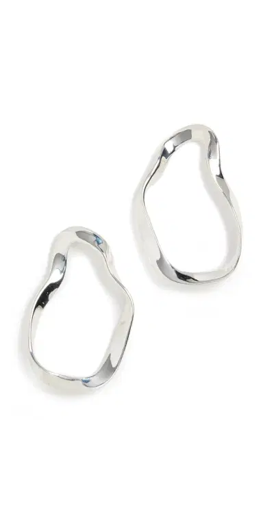 AGMES Small Vera Hoop Earrings Sterling Silver One Size | Thumbnail 1 AGMES Small Vera Hoop Earrings Sterling Silver One Size | Thumbnail 1