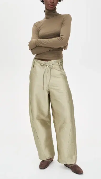 CHAN LUU Techno Taffeta Barrel Pants Sage | Thumbnail 2