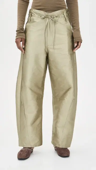 CHAN LUU Techno Taffeta Barrel Pants Sage | Thumbnail 3
