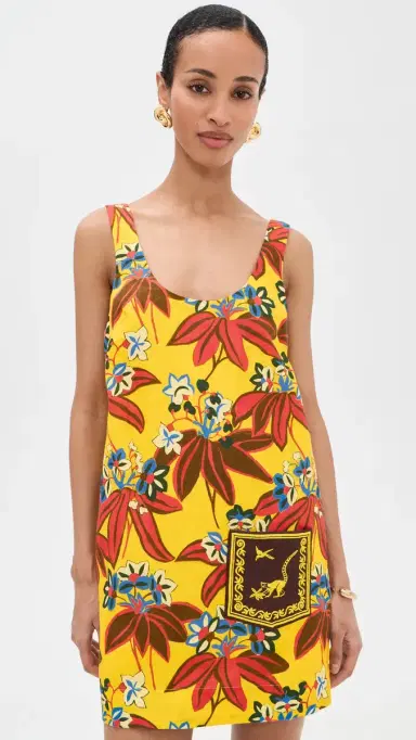 ALÉMAIS Leo Embroidered Mini Dress Multi | Thumbnail 2