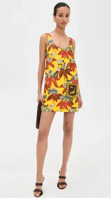 ALÉMAIS Leo Embroidered Mini Dress Multi | Thumbnail 5
