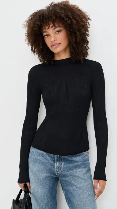 LE BOP Adele Knit Top Black M | Thumbnail 2