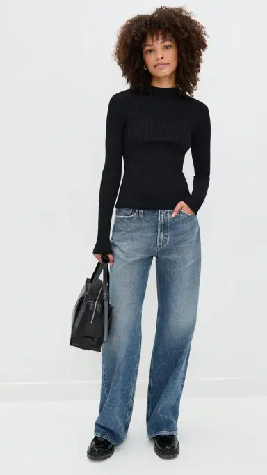LE BOP Adele Knit Top Black M | Thumbnail 5