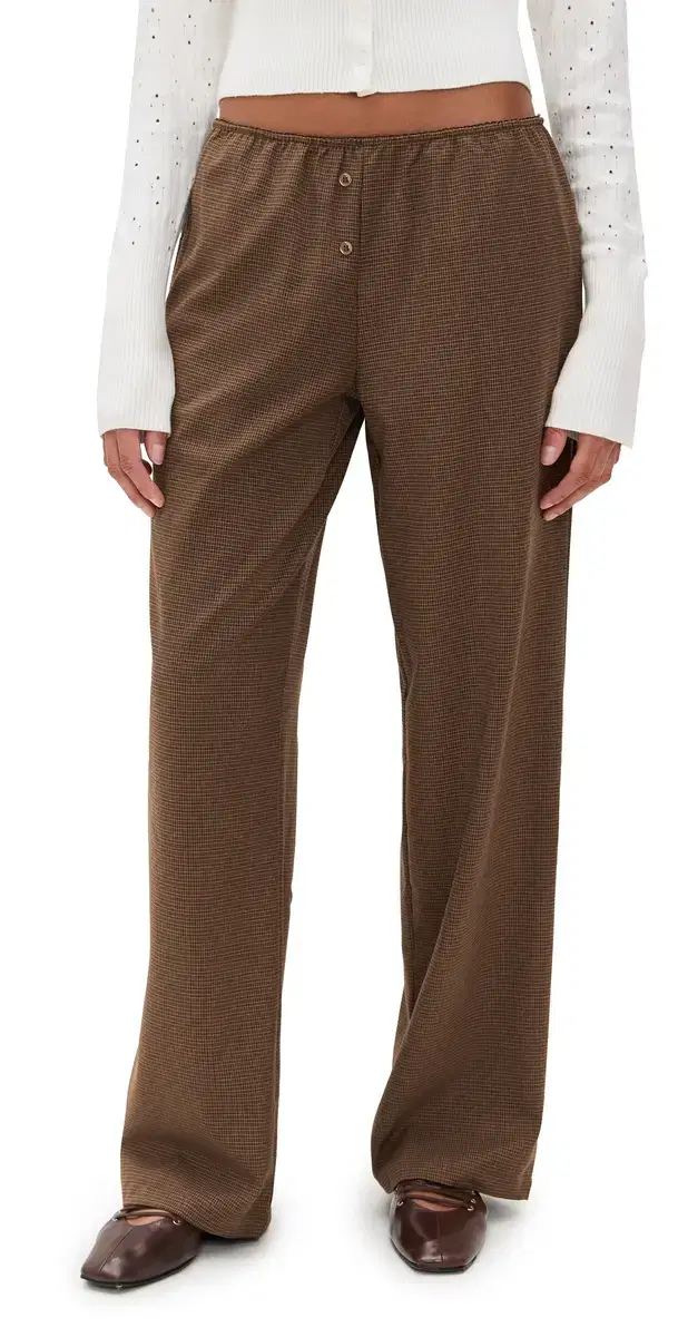 Bloom Pants Chocolate Plaid