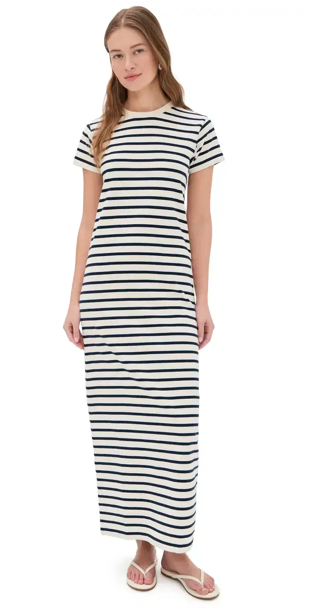 Wynne Dress Navy tripe